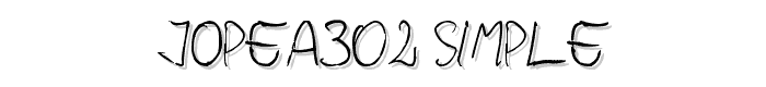 jopea302 Simple font